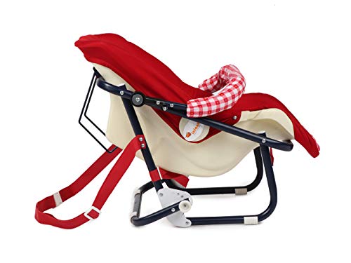 Image of INFANTO Baby Car Seat with Adjustable Seat Positions, Front Guard & Three-Point Harness for 6-36 Months, Fits Front & Rear Car Seats Carry Cot & Feeding Chair-Red