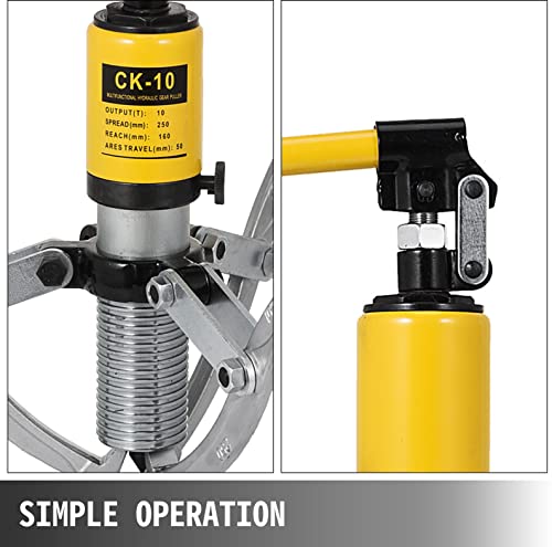 Image of Inditrust 10 Ton Hydraulic Puller Automotive Tool Wheel Bearing Pulling Separator Kit Bearing Hub Puller Garage Tooling Bearing pullers Lever Tool