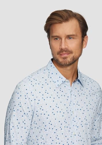 s.Oliver Herren Hemd – Slim Fit, Popeline, Kentkragen, Langarm – Ansicht 3