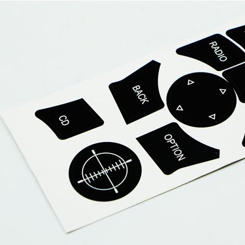 Image of Car Button Decal Sticker Repair Kit Compatible with BMW 3 Series E90 E93 iDrive 2009 2010 2011 Button Repair Decal Sticker Premium Vinyl
