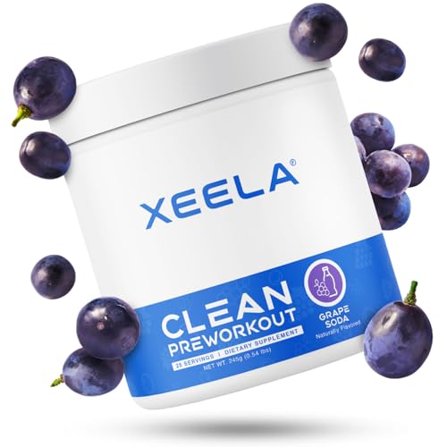 Image of XEELA Pre Workout Powder - Clean & Tested - Jitter Free, Safe, and Natural - Increase Thermogenic Energy, Focus, and Endurance w /Creatine, Organic Caffeine, and Plant Based Citrulline (Grape Soda)