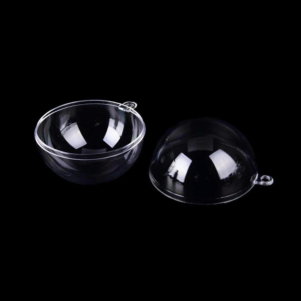 Adornos de Bolas de Navidad DIY Bola Colgante Transparente Abierta Bola de Adorno Transparente Caja de Regalo - 5 Piezas 14 cm