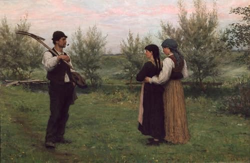 Affiches impression une rencontre Werenskiold toile vintage haute qualité