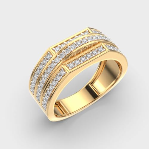 Bague moissanite en argent 925 pour homme qui ne ternit pas