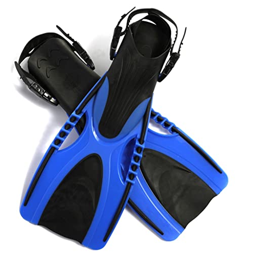 GYBBHia Aletas de Buceo Profesional de Buceo Adulto Zapatos de natación Ajustables de Silicona Sbitsible Snorkel Foot Monofin Bucking Pipppers(BLU)