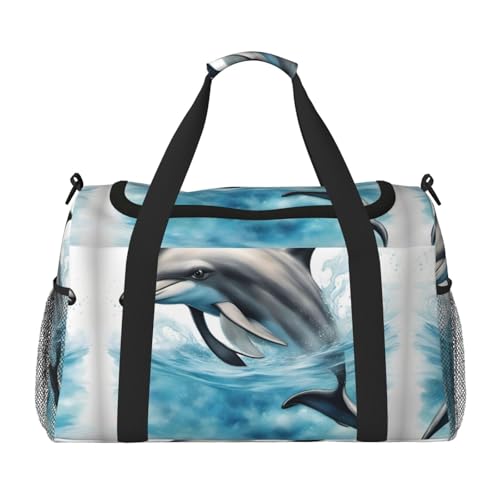 Sac de sport dauphin en toile noire ultra légère sous le siège