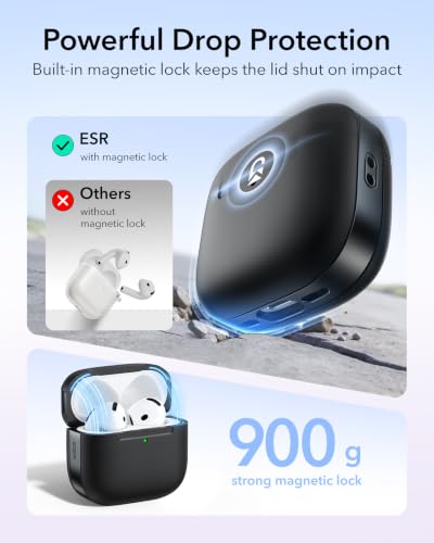 Image of ESR for AirPods 4 Gen Case, Compatible with MagSafe, Pulse Series, Black