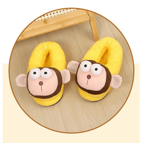 Monkey Slippers Women Funny Plush Cartoon Animal Slides Cute Kawaii Cozy Closed Back House Shoes3
