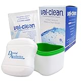 Val-Clean Sachets & Denture Bath - 12 Sachets 1 Years Supply Valplast Flexible Denture Cleaner (Green)