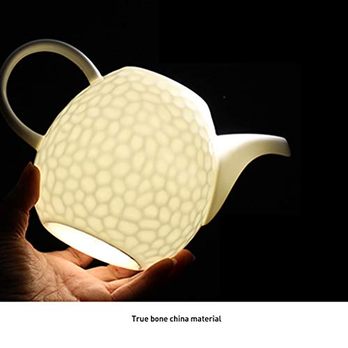 KGDC Juego de café Estilo Simple Copa de China de Hueso Inicio Creativo en Relieve Taza de café Moda Tazas de Café con… - Imagen 6