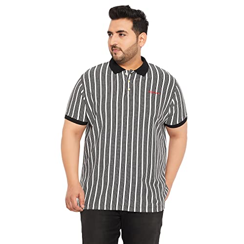 Bigbanana Plus Size Men’s Regular Fit Striped Polo Tshirt Bigbanana Plus Size Men’s Regular Fit Striped Polo Tshirt