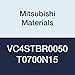 Mitsubishi Materials VC4STBR0050T0700N15 VC4STB Series Carbide Miracle End Mill, 4 Short Flute, Ball Nose Taper Shape, 15 mm Neck Length, 0.5 mm Corner Radius, 7? Taper Angle, 7 mm LOC