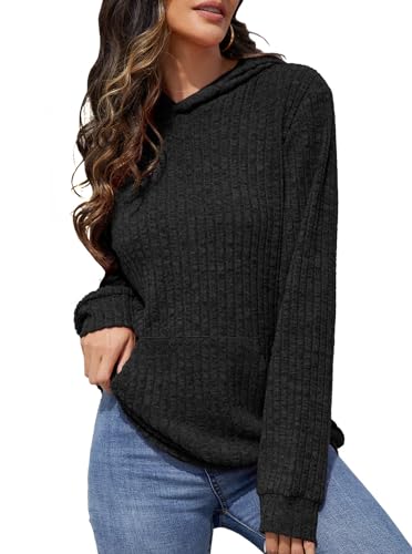 Image of Bosmeer Womens Long Sleeve Shirts Kangaroo Pocket Fashion Hoodies Pullover