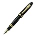 Jinhao 159 Fountain Pen Medium Black Lacquer Gold Trim Big Heavy with Pen Pouch & Refill Ink Converter Business Signature Collection Pen