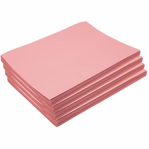 Colorations 9 x 12 Mediumweight Pink Construction Paper - 200 Sheets Bulk Pack Art Paper Arts and Crafts School Supplies Drawing Coloring Painting 3D Art