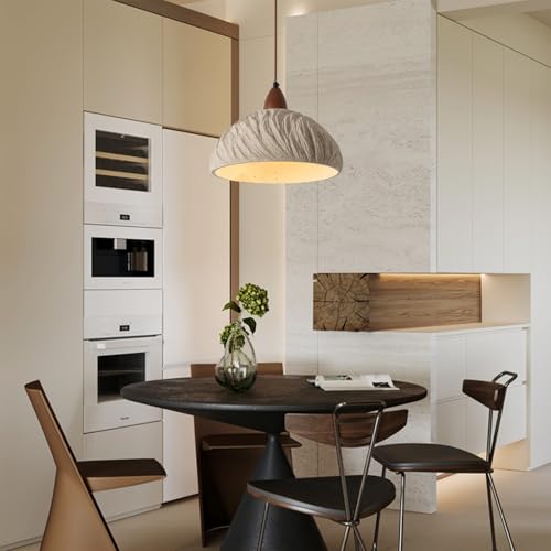 Lámpara colgante de madera para comedor que resuelve techos vacíos 3