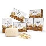 Grisi Oat Soap Cleansing Balancing Soap with Natural Oat Assists in Balancing your Skin and Moisturizing it Delicate, 6-Pack of 3.5 Oz Each, 6 Pack