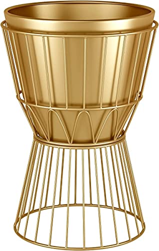 RICHIES ENTERPRISES - Decorative Golden Planter Pot with Stand Indoor Outdoor Plant Stand with Planter Pot Modern Indoor Planters Flower Pots Home Garden Decor Planter for Living Room (Pack of 1) (B0C186RBB9) Amazon Price History, Amazon Price Tracker