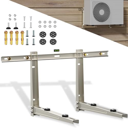 XKV Quick-Install Heavy-Duty Wall Bracket for 7000-36000 BTU Split Air Conditioner ,HVAC, Compressor, Heat Pump System,Max 440 LB Capacity,Outdoor Pre-Drilled Holes Design