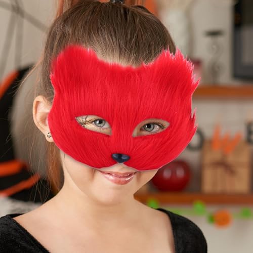 Masque d'Halloween animal de mascarade avec gants et queue - 3