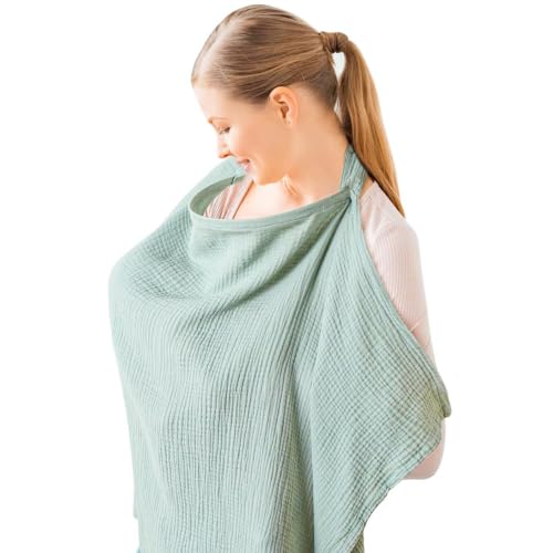 Kelexx Nursing Cover for Baby Breastfeeding – Breathable 100% Cotton Nursing Apron with Rigid Hoop, Privacy Cover, Lightweight Car Seat Canopy & Multi-Use Baby Essentials-image-22