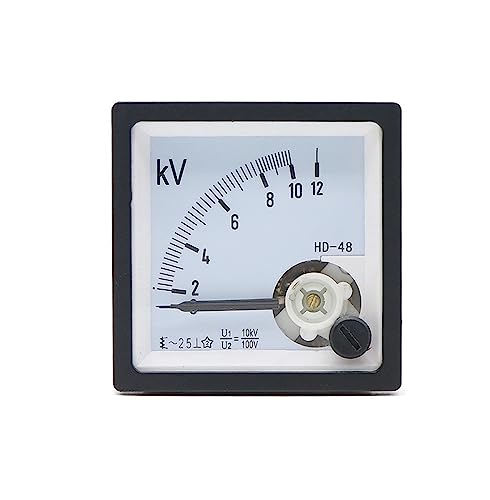 Voltmètre analogique CA 10KV jauge pointeur 48x48mm rapport 10KV sur 100V