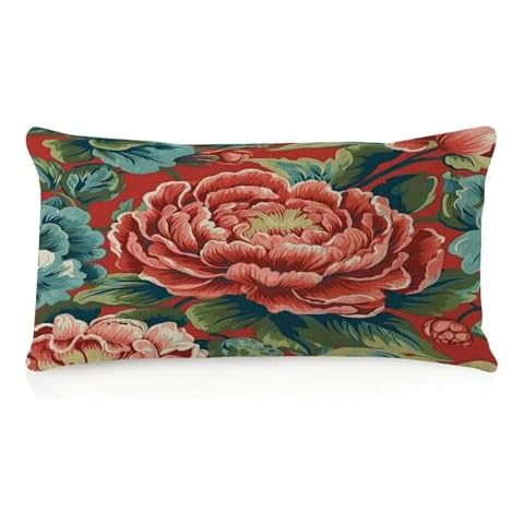 WSDESDEC Chinoiserie Floral Body Pillow Cover Cover