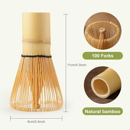 Batidor de té en polvo con mango ergonómico de acero inoxidable 6