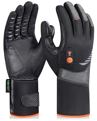 Luckcolor Heated Waterproof Gloves for Men & Women, Large