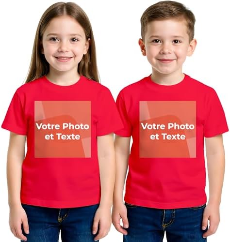 T-shirt Basique Fille Rouge – Manches Longues, Col, Acrylique, Taille 12-13 Ans