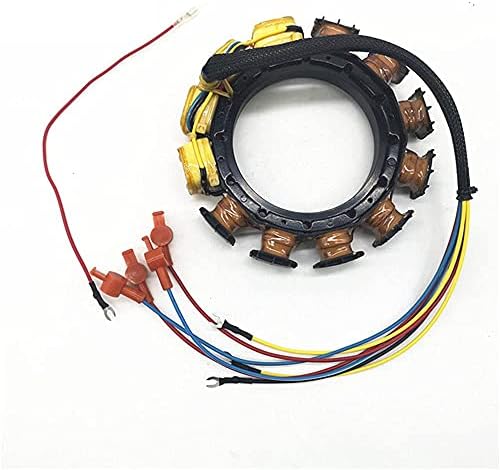 MOTOCEO Stator For Mercury Outboard 16Amp 135 140 150 175 200 220 225HP 1981-1993 2Stroke 6Cyl 174-5456-16 398-5454A11 398-5454A15 398-5454A16 398-5454A30 398-5454A31 398-5454A32 398-5454A34 Inline