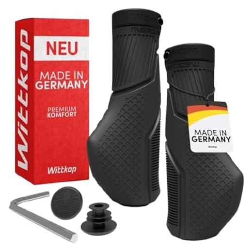 Wittkop Fahrradgriffe mit innovativem Mehr-Zonen-Design, Made in Germany I ergonomisches Design mit Anti-Rutsch Effekt inkl. Komfort- & EFC-Zonen für optimierten Grip & Komfort I Fahrradgriffe Lenker