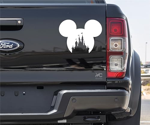 Image of - Mickey Mouse Disney Castle Stickers - Vinyl Decal for Car & Van-Indoor & Outdoor use for Long Lasting - Waterproof Quote Stickers for Laptop - VC 468
