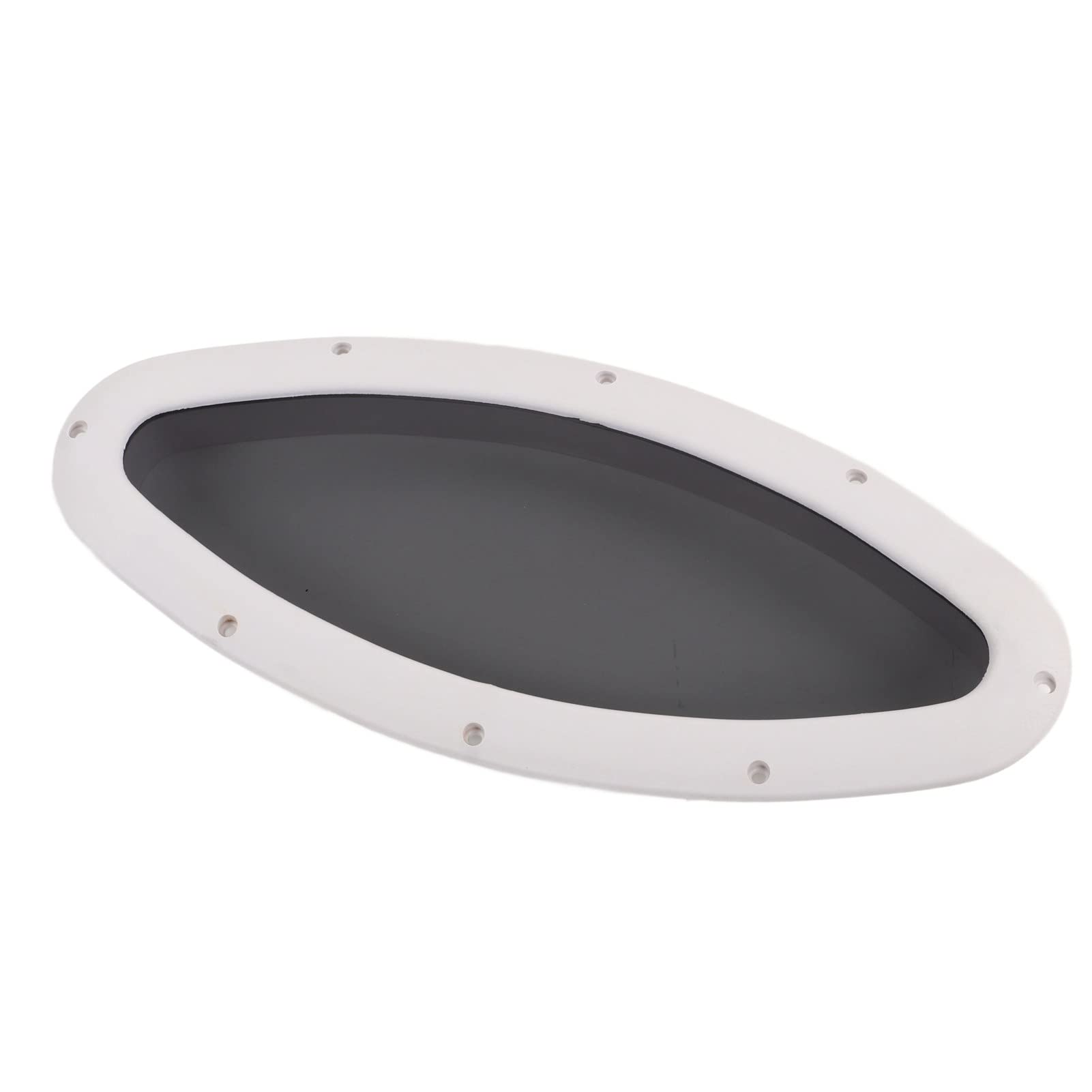 Keenso Ventana de Portillo Ovalada ABS y Vidrio Templado Ventana de Portilla Marina 465x200 Mm Diseño Impermeable Anti UV para Yate Barco Cabina Timón Almacén