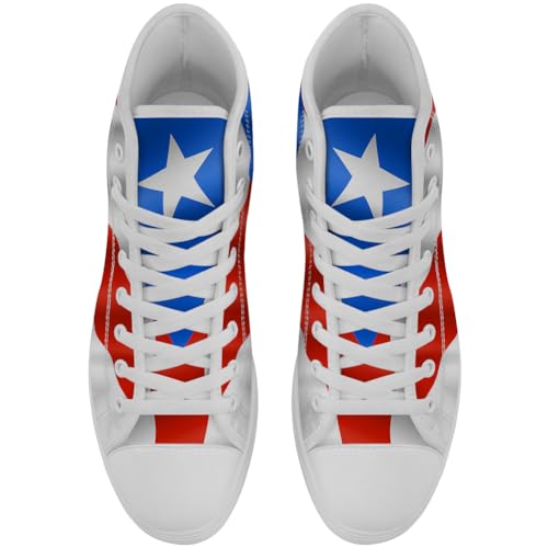 Men's Women's Puerto Rico Flag Shoes High Top Shoes High Top Canvas Sneakers4