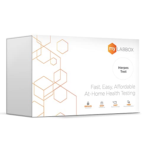 myLAB Box Home STD Test for Men, Easy Test Kit for Male Genital Herpes, at-Home STD Testing for Men, 4 Panels