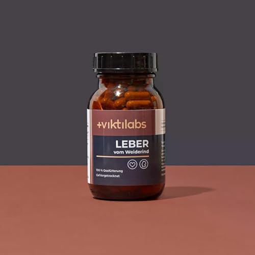 Leber vom Weiderind - gefriergetrocknetes Rinderleber Pulver - 100% Grasfütterung aus Neuseeland - Grass Fed Beef Liver - Optimale Nährstoffaufnahme - 180 Kapseln - 3 g pro Tagesdosis (1 Glas)