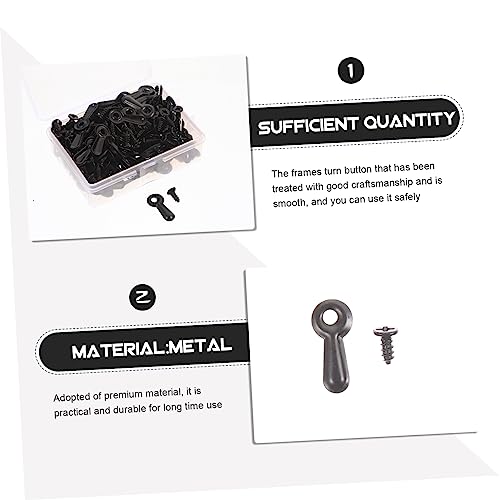 Image of 160pcs Picture Frame Turn Buttons Screws Easy to Install Photo Frame Backing Clips for Hanging Pictures Art and Collages and Lightweight Hardware
