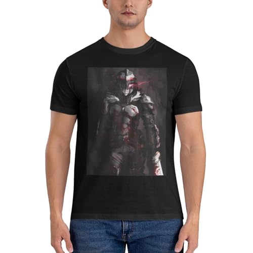 Goblin Anime Slayer Shirts Men's Fashion Short Sleeved T-Shirt Personalised Graphic Custom Crew Neck Tops Black2