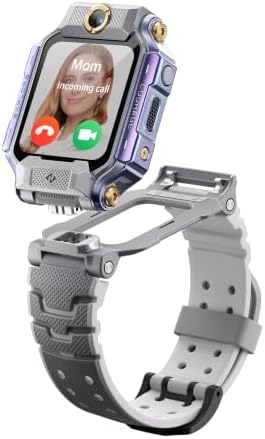 imoo X10 Smartwatch Kinder, Abnehmbare Flip-DualKameras, Videoanruf, GPS | 360° HD-Videoanruf, VoLTE, Chat, SIM-Slot, 5-Satelliten-GPS-Ortung, Gesundheits-Tracking, Sportmodi, SOS,
