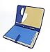 Noda Italian Genuine Vegetable Tanned Leather Business Presentation Meeting Conference A4 Folder Clipboard Writing Pad Organiser (Blue)