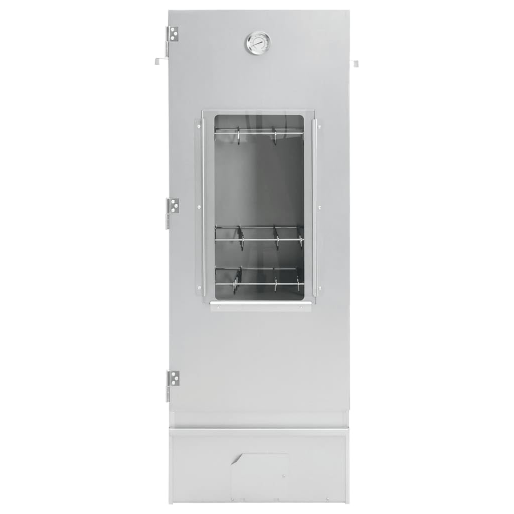 Horno para ahumar con termómetro y ventana de cristal de acero galvanizado, generador de humo frío hasta 20 horas con ganchos en forma de S