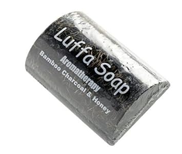 Saibua Handmade Thai Herbal Bamboo Charcoal & Honey Scrub Luffa Soap 100 g by jawnoy