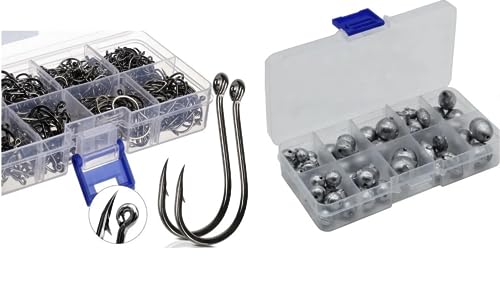 Kit 600 Anzóis E Kit Chumbada Para Pesca!