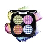 CHARMACY 4 Colors Chameleon Eyeshadow & Highlighter Palette - Shift-Infused Multichrome Pressed Pigments, Long-Lasting Velvet Finish, Vegan & Cruelty-Free Makeup Kit #01