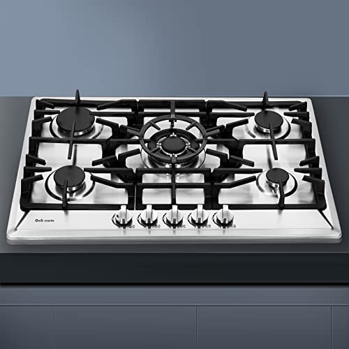 30 Inch Gas Cooktop, Built-In Stainless Steel 5 Burners Gas Stovetop Lpg/Ng Convertible Gas Stove Top Dual Fuel Gas Hob Dm527-Sc02 #TOP5