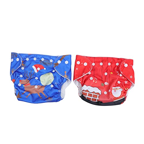 RORPOIR Christmas Diapers Newborn 2pcs Training Pants Washable Breathable Flexible Help Develop Urination Habits