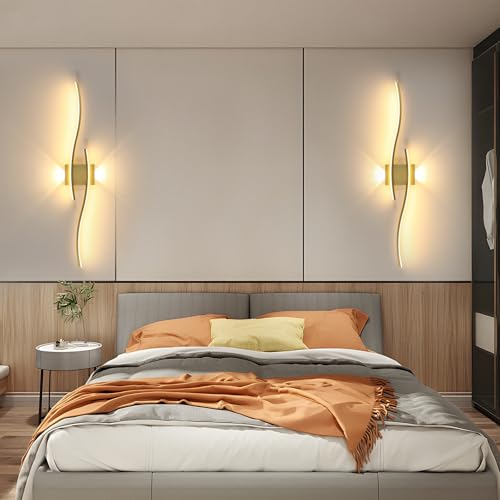 Luz de Pared LED Interior para Dormitorio Pasillo Aplique Comely Dorado 27W 5