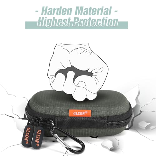 Image of Ultra-Hard Small Carrying Case for Wired Earbuds, MP3 Player, Heart Monitor, USB Cable, Flash Drive - Portable Mini IEM Case Universal Pouch Bag for In Ear Monitor, Airpods, Galaxy Buds, Earpods, iPod