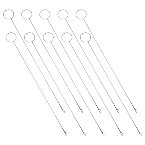 10 Pcs Loop Turner Sewing Tool Knot Grippers Tool Stainless Steel Sewing Loop Turner Hook Drawstring Threader Tools Crochet Tools for Silicone Beads Latch Fabric Belts Strips Tube Straps DIY Concepts